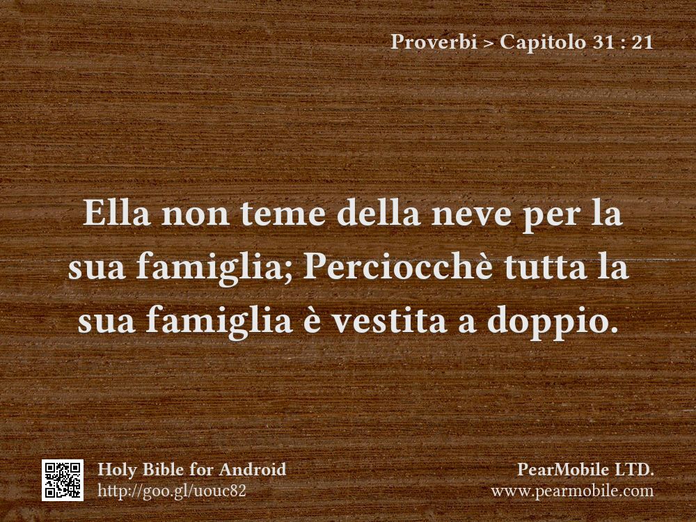 Proverbi, Capitolo 31:21